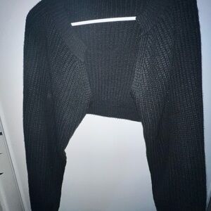 Black Women's Sweater cardigan short length